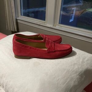 Women’s Pink Suede Loafers